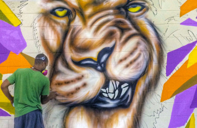 lion mural